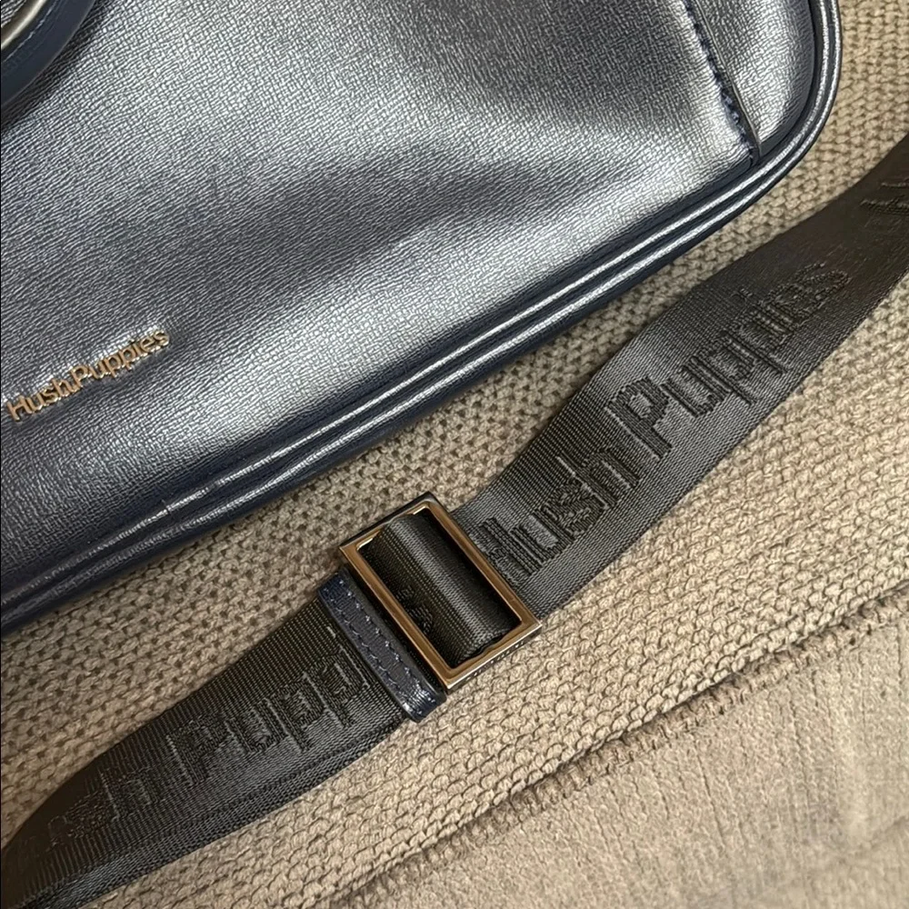 Hush Puppies Navy Blue Briefcase Classic Design